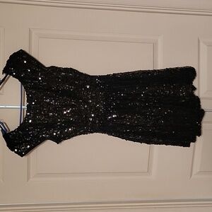 B Darlin Black Sequin Mini Dress